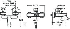 Bateria wannowo-prysznicowa Roca Atlas - A5A0290C00