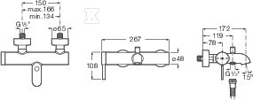 Bateria wannowo-prysznicowa ONA - A5A029EC00