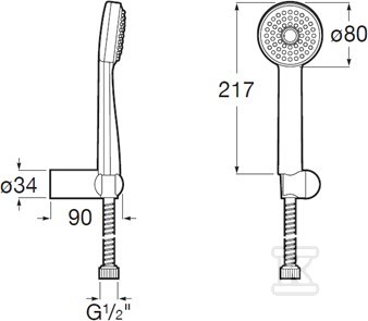 Shower tap with AROLA shower set - A5A206AC0K