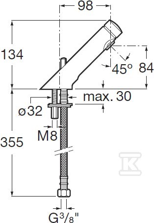 Bateria umywalkowa czasowa stojąca - A5A3179C00