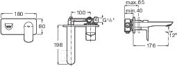 Bateria umywalkowa CALA podtynkowa, - A5A356EC00