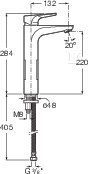 Bateria umywalkowa Roca Atlas wysoka z - A5A3790C00