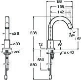 Bateria LOFT-E umywalkowa elektroniczna - A5A4243C00