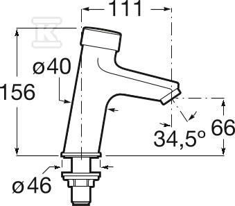 Bateria umywalkowa FLUENT stojąca - A5A4A24C00