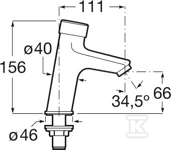 Bateria umywalkowa FLUENT stojąca - A5A4B24C00