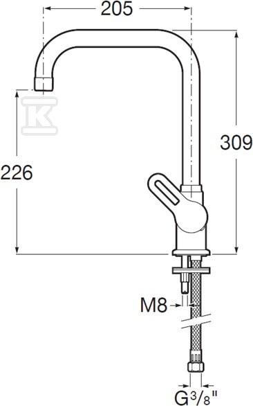 AROLA kitchen faucet, high - A5A846AC0K