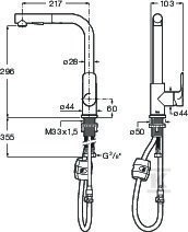 Bateria zlewozmywakowa CALA, z - A5A856EC00