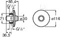 Bateria pisuarowa czasowa podtynkowa - A5A9077C00