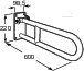 Poręcz składana Access Comfort 600 mm - A816908009