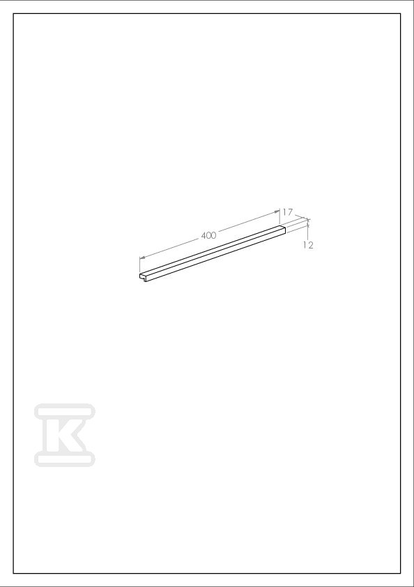 Uchwyt 40 KWADRO (do szafek/komód 60 - A817030485