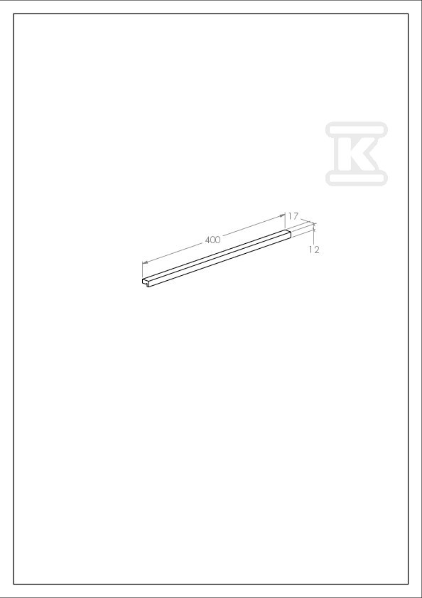 Uchwyt 40 KWADRO (do szafek/komód 60 - A817030557