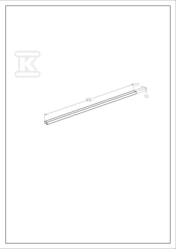 Uchwyt 60 KWADRO (do szafek/komód 80 - A817031339