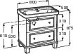 Zestaw łazienkowy CARMEN UNIK 80 cm, - A851369417