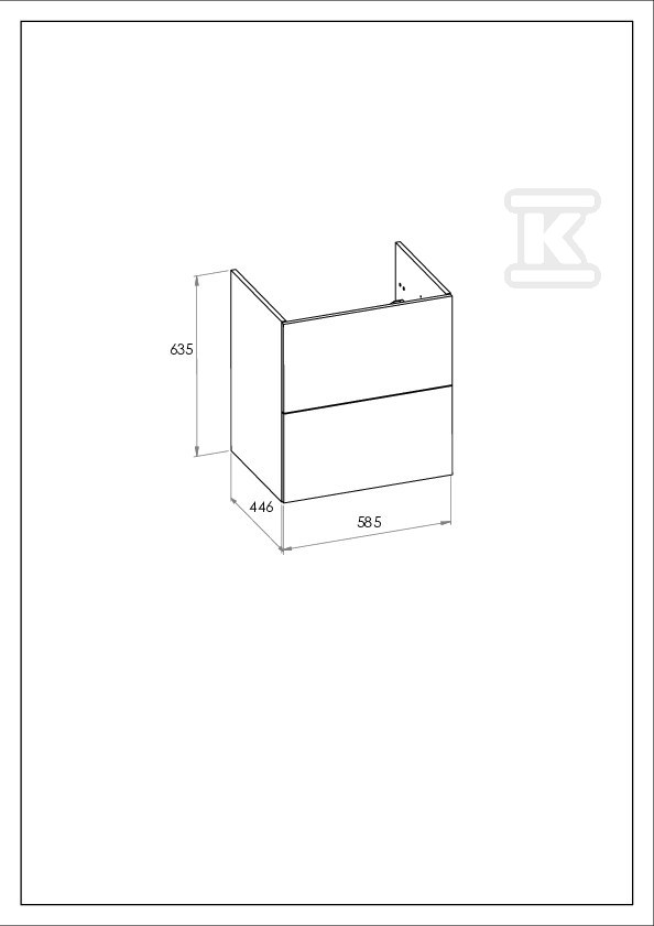 Szafka łazienkowa ELLA 60 cm z 2 - A857769532