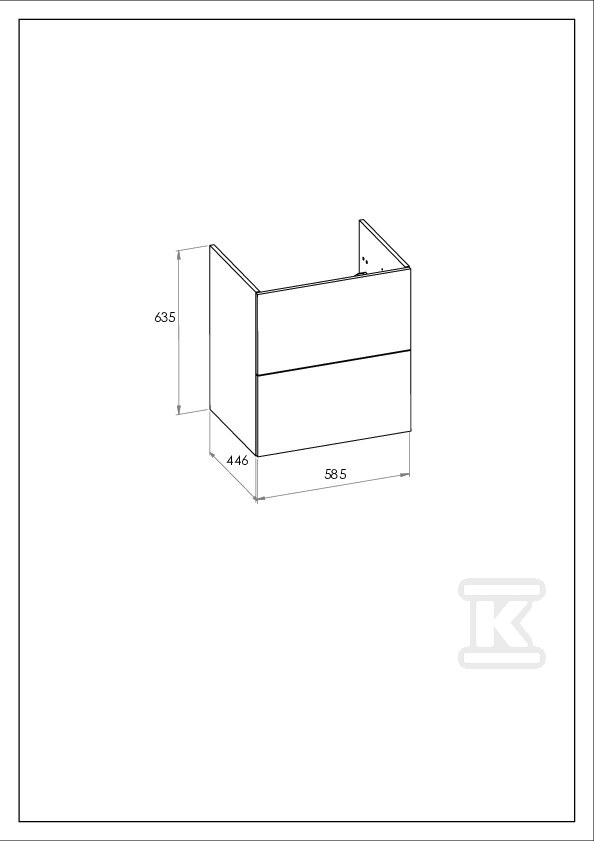 Szafka łazienkowa ELLA 60 cm z 2 - A857769806