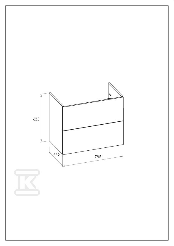 Szafka łazienkowa ELLA 80 cm z 2 - A857770529