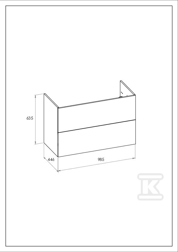 Szafka łazienkowa ELLA 100 cm z 2 - A857771529