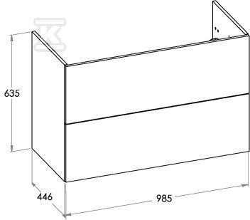 Szafka łazienkowa ELLA 100 cm z 2 - A857771534