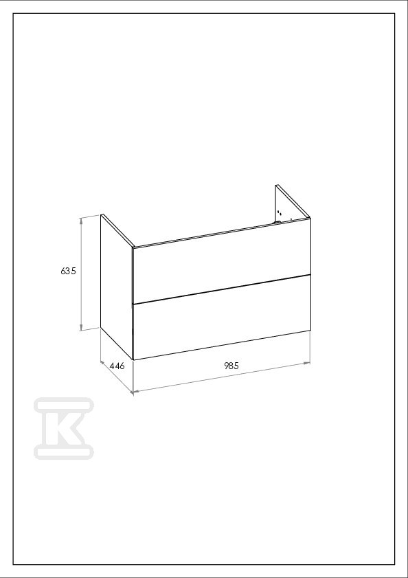 Szafka łazienkowa ELLA 100 cm z 2 - A857771806