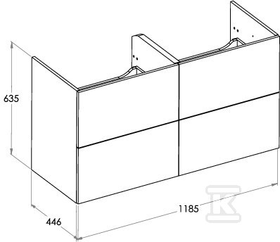 Szafka łazienkowa ELLA 120 cm z 2 - A857772534