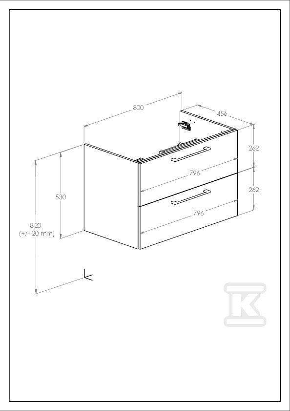 Szafka łazienkowa ROMA 80 cm z 2 - A857950153