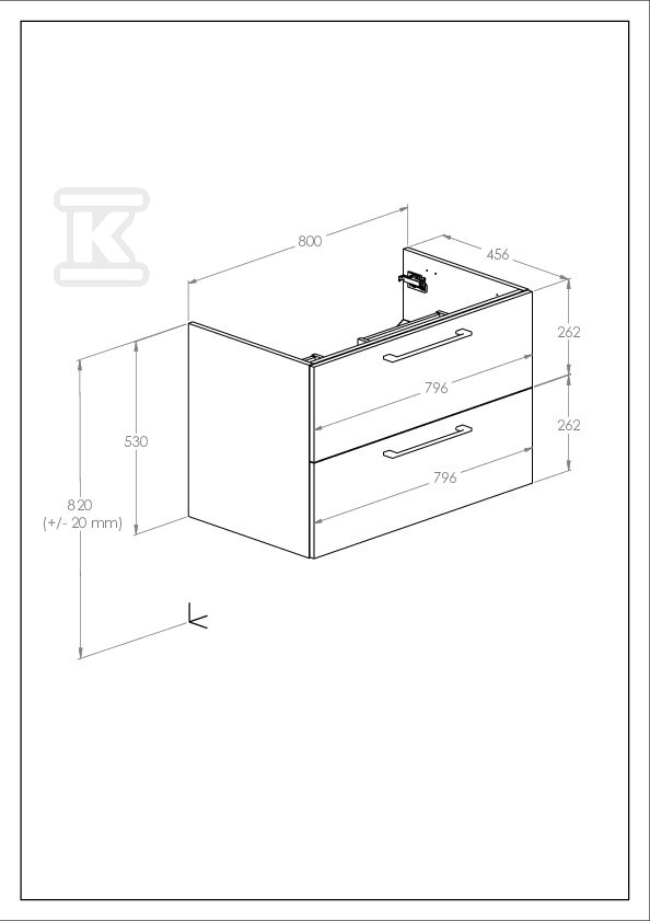 Szafka łazienkowa ROMA 80 cm z 2 - A857950806