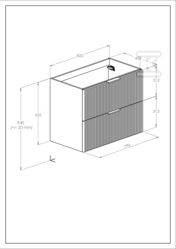 Szafka łazienkowa REEF 80 cm z 2 - A857955529