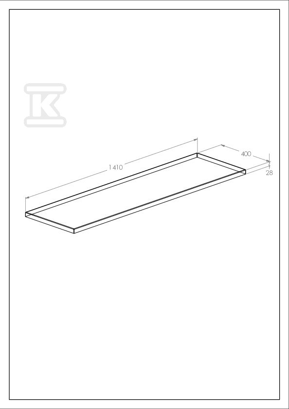 Blat łazienkowy KWADRO 140 cm MDF, dąb - A857967578