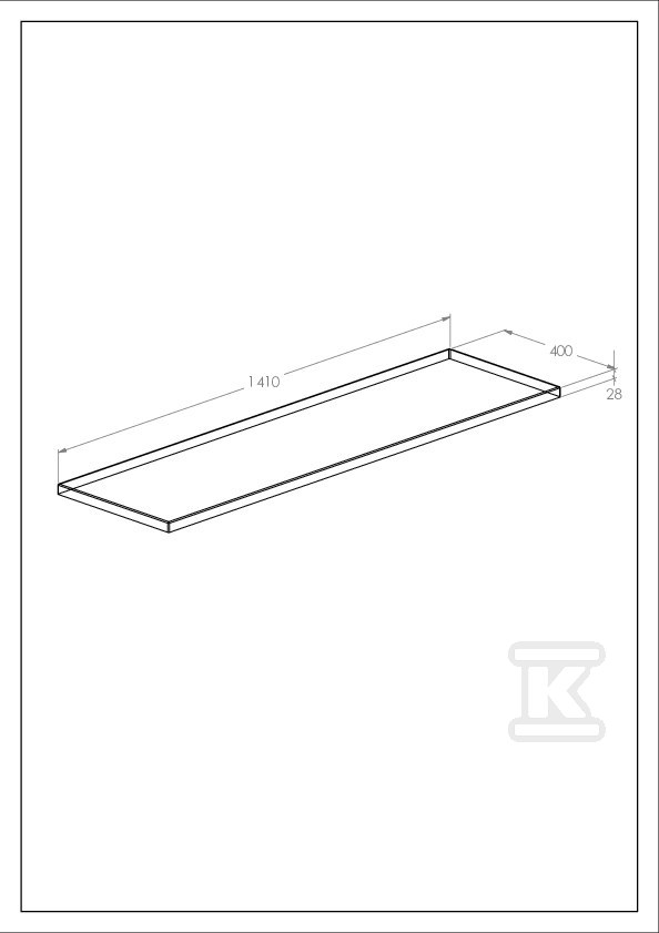 Blat łazienkowy KWADRO 140 cm MDF, - A857967579