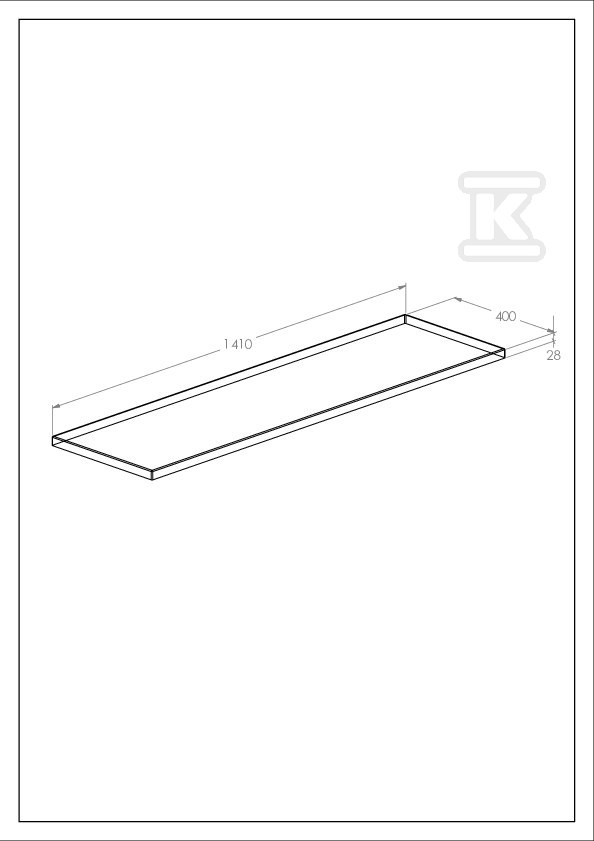 Blat łazienkowy KWADRO 160 cm MDF, dąb - A857968578