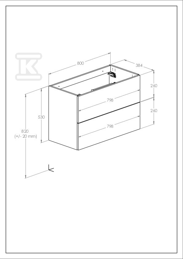 Szafka łazienkowa KWADRO 80 cm z 2 - A857970153