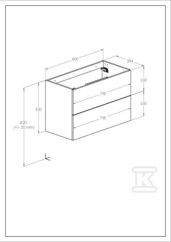 Szafka łazienkowa KWADRO 80 cm z 2 - A857970351