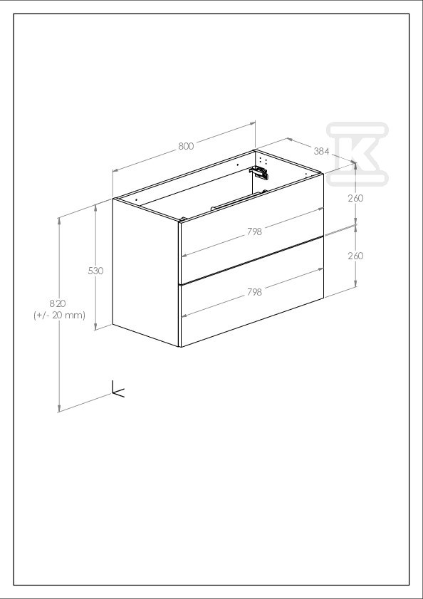 Szafka łazienkowa KWADRO 80 cm z 2 - A857970806