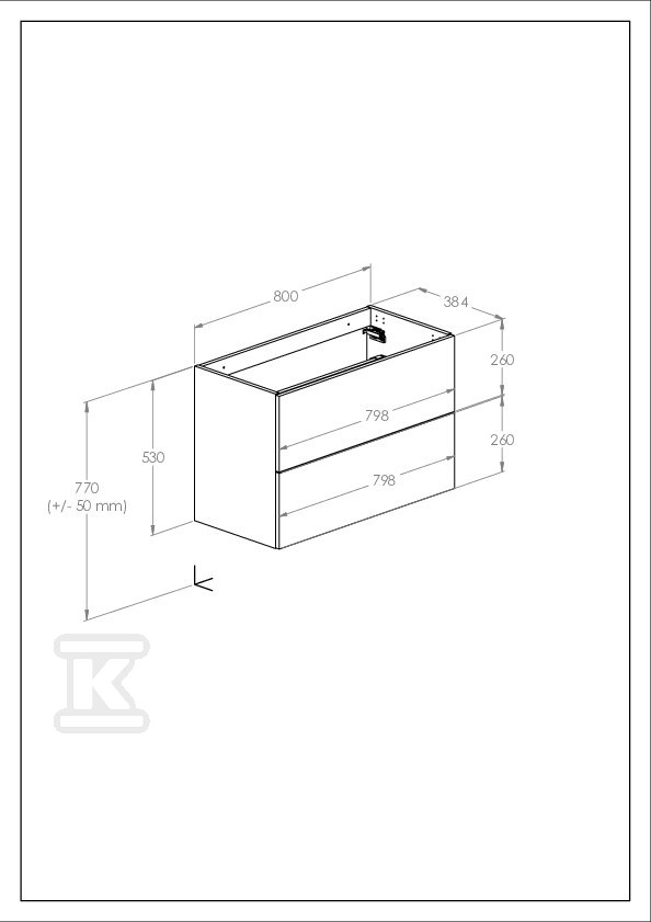 Komoda łazienkowa KWADRO 80 cm z 2 - A857972806