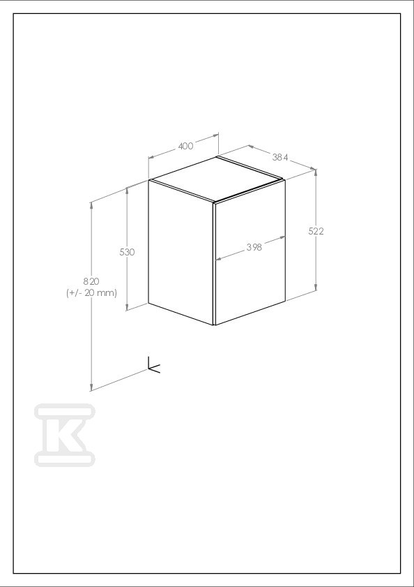 Moduł boczny KWADRO 40 cm z koszem - A857973153