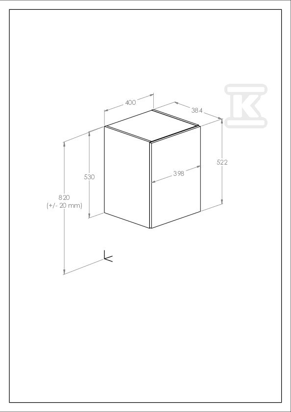 Moduł boczny KWADRO 40 cm z koszem - A857973351