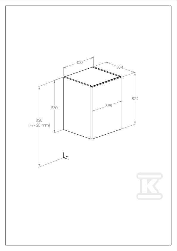 Moduł boczny KWADRO 40 cm z koszem - A857973540