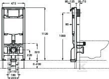 Duplo One concealed toilet frame - A890070020