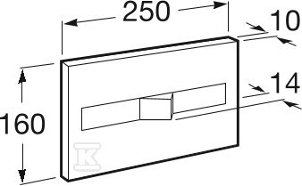 PL2 double chrome button - A890196001