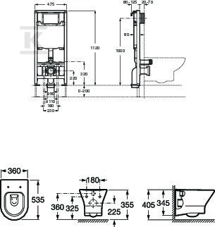 Zestaw stelaż WC Duplo One + miska WC - A893104460