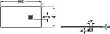 ROCA TERRAN obdĺžniková sprchová - AP1013E82BC01200