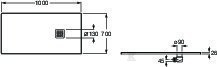 Brodzik TERRAN prostokątny 1000 x 700 - AP1013E82BC01630