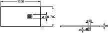 Brodzik TERRAN prostokątny 1000 x 700 - AP1013E82BC01640