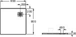 Brodzik TERRAN kwadratowy 800 x 800 mm - AP10332032001650