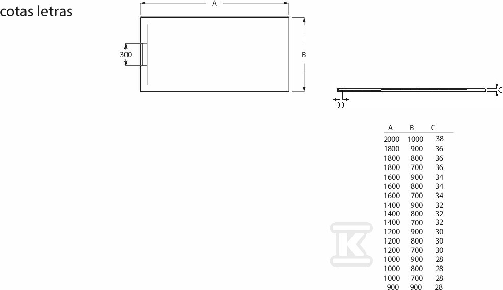 Brodzik PYROS prostokątny 1200 x 900 mm - AP9014B038401100