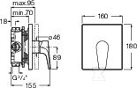 Bateria podtynkowa ATLAS wannowa lub - A5A2B90C00