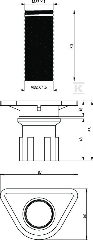 Tuleja mocująca z elementami - XDCS8MUS0