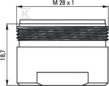 Aerator do baterii wannowych - basic, - XDW00PCZ2