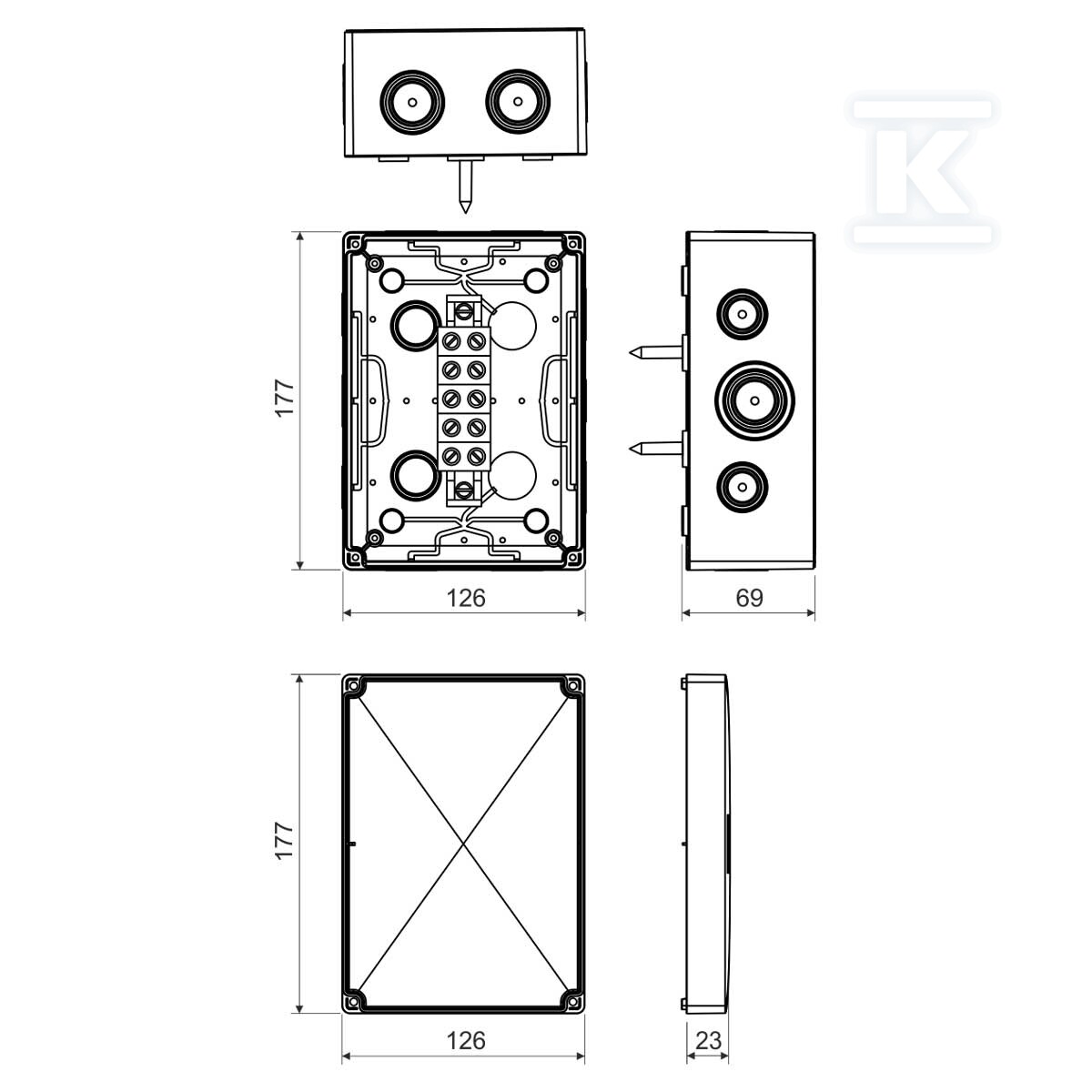 Fireproof box Ip66 - Ksk 175 Po16 - KSK 175_PO16