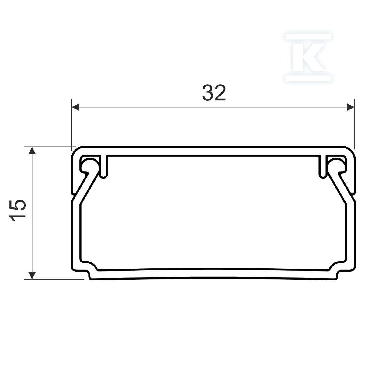 Streifen LHD 32X15 P2 (2/80 m) LHD - LHD 32X15_P2